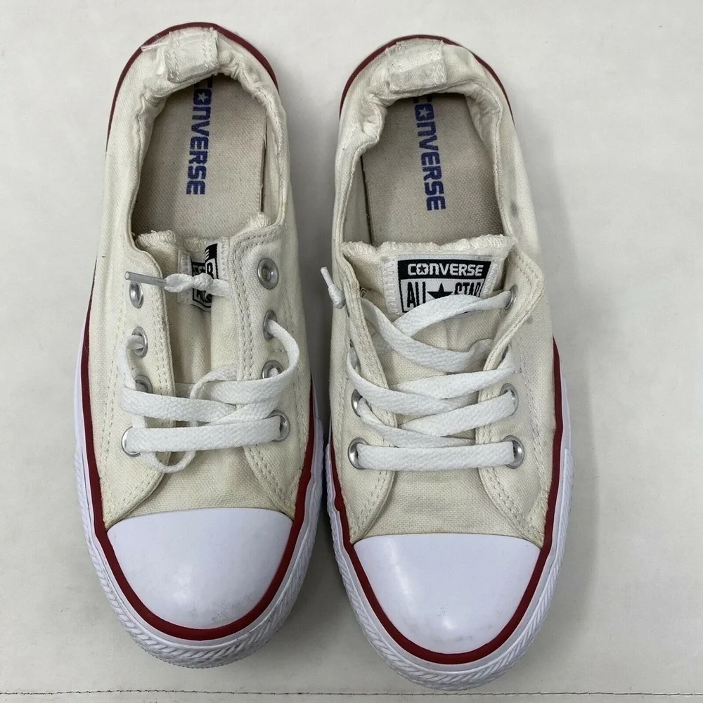 Converse Shoes Womens Size 8 White Ankle Skip On